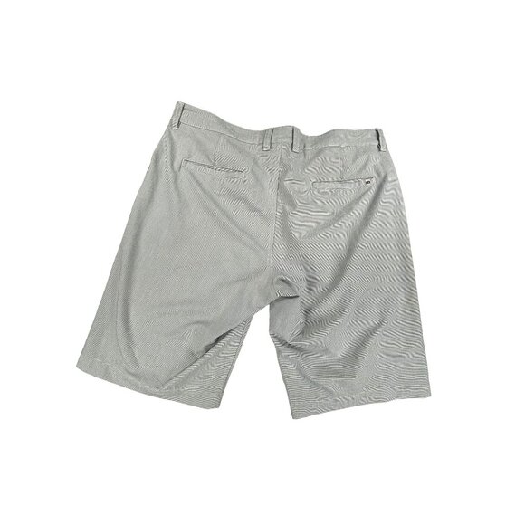 Travis Mathew Striped Golf Shorts Men's 38 Light Grey Gray Performance Chino - Picture 4 of 9